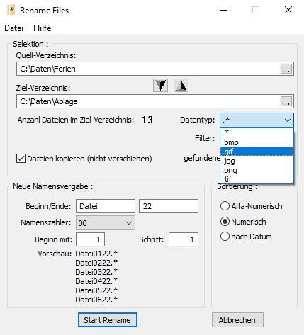 Rename Files Preview